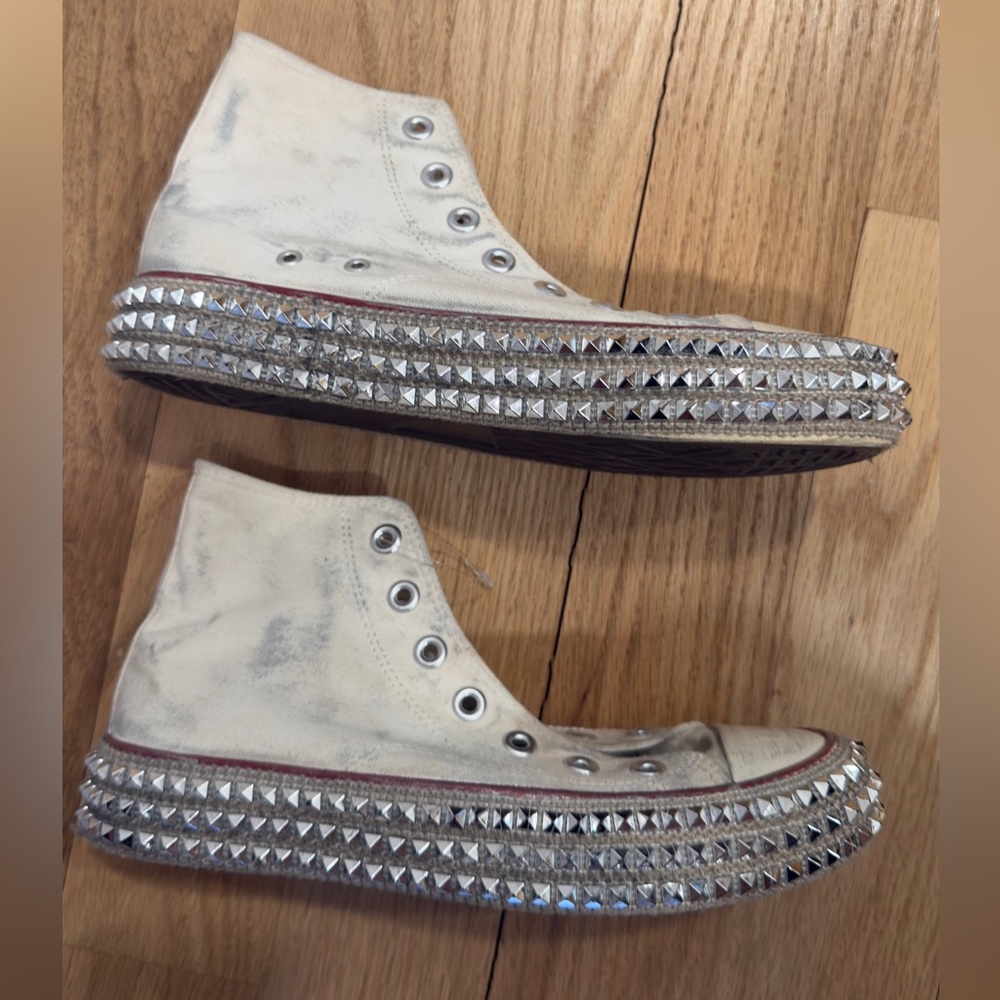 Women's White High-Top chuck tailor converse style x free people x nan ku